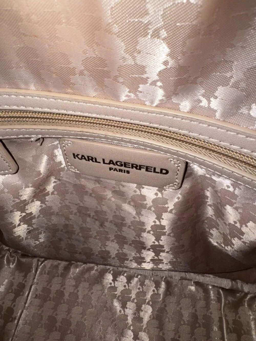 Karl Lagerfeld Paris Graffiti Logo Backpack Multi Color White Graphic Print